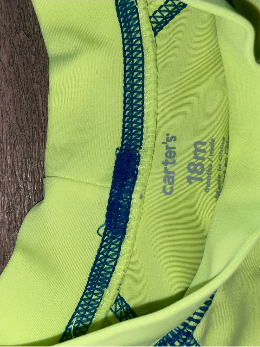 Carter's Neon Green & Blue Shark Kids Rashguard Swim Set